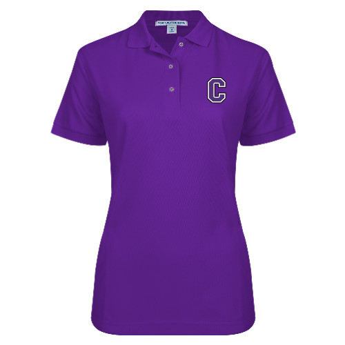  Womens Silk Touch Purple Pique Polo - Cornell C
