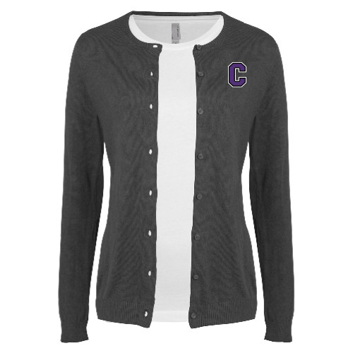  Womens Charcoal Cardigan Sweater - Cornell C