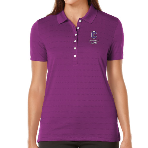  Callaway Womens Purple Opti Vent Polo - Cornell Rams Stacked