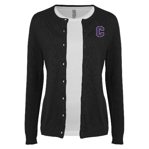  Womens Black Cardigan Sweater - Cornell C