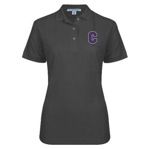  Womens Silk Touch Charcoal Pique Polo - Cornell C