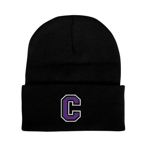  Black Knit Beanie w/Cuff - Cornell C