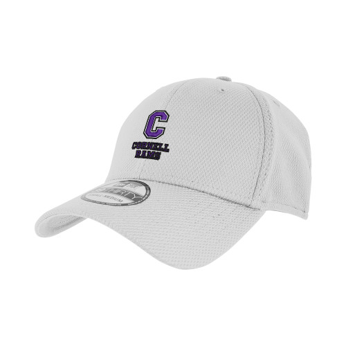  New Era White Diamond Era 39Thirty Stretch Fit Hat - Cornell Rams Stacked