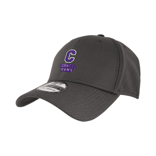  New Era Charcoal Diamond Era 39Thirty Stretch Fit Hat - Cornell Rams Stacked