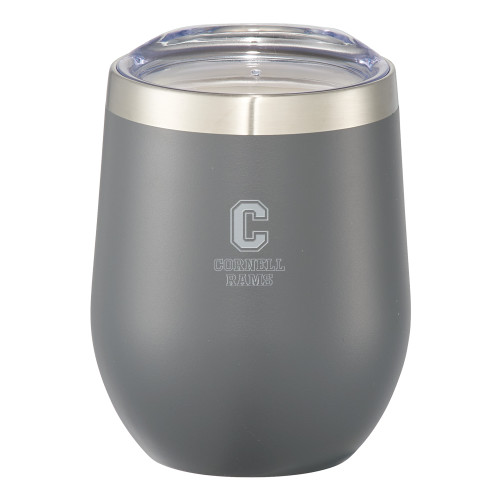  Corzo Vacuum Insulated Charcoal Cup 12oz - Cornell Rams Stacked Engraved