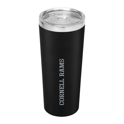  Thor Vacuum Insulated Black Tumbler 22oz - Cornell Rams Wordmark Stacked Engraved