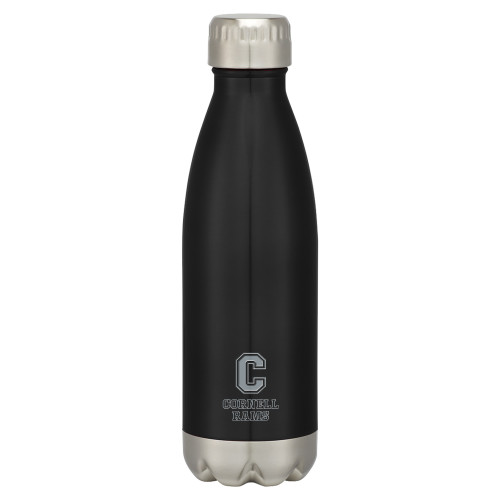  Swig Stainless Steel Black Bottle 16oz - Cornell Rams Stacked Engraved