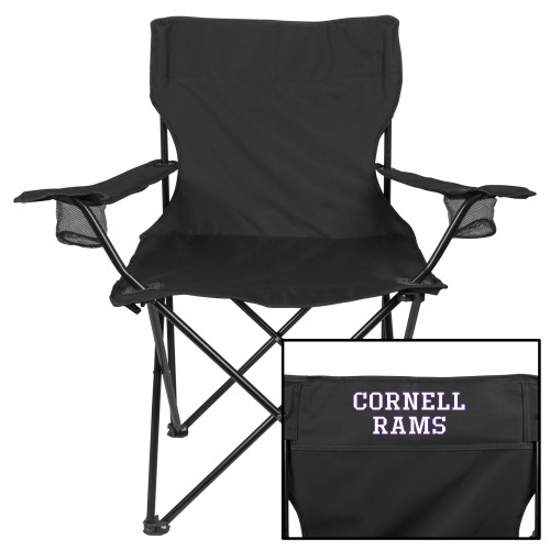  Deluxe Black Captains Chair - Cornell Rams Wordmark Stacked
