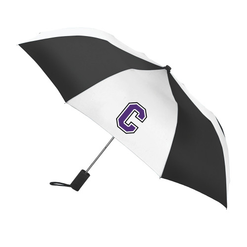  42 Inch Slim Stick Black/White Umbrella - Cornell C