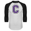 Thumbnail image for  White/Black Raglan Baseball T Shirt