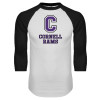 Thumbnail image for  White/Black Raglan Baseball T Shirt