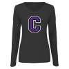 Thumbnail image for  Womens Dark Heather Long Sleeve V Neck Tee 