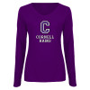 Thumbnail image for  Womens Purple Long Sleeve V Neck Tee 