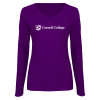 Thumbnail image for  Womens Purple Long Sleeve V Neck Tee 