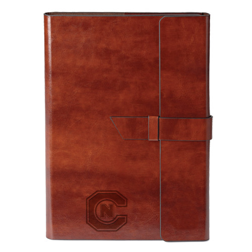  Fabrizio Brown Portfolio w/Loop Closure - Official Logo Engraved