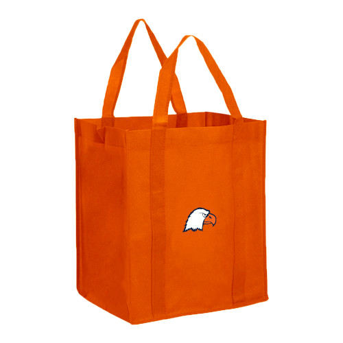  Non Woven Orange Grocery Tote - Eagle Head