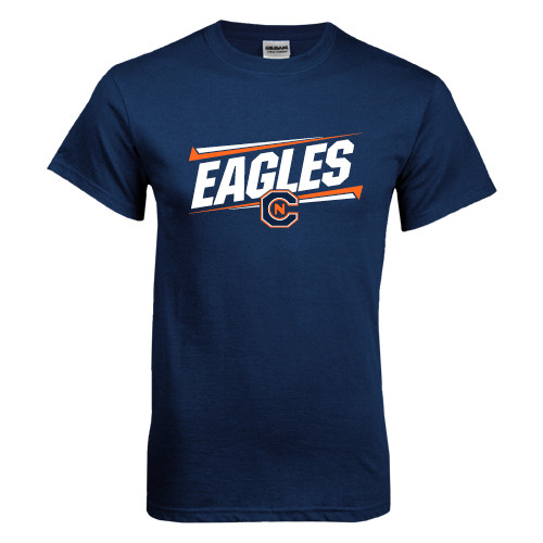 Navy T Shirt - Eagles Slanted w/ Logo
