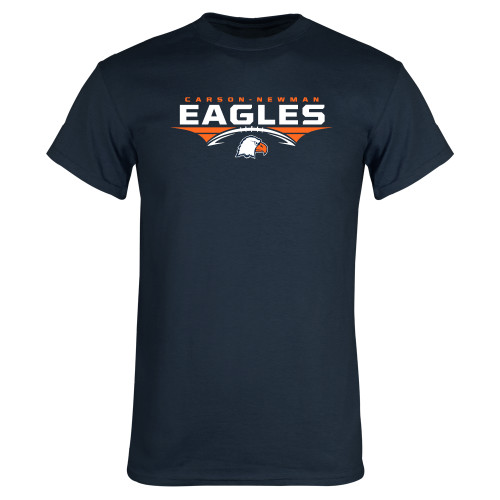  Navy T Shirt - Carson-Newman Eagles Football Stacked