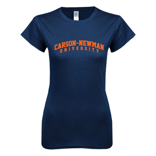  Next Level Womens Navy Boyfriend Tee - Arched Carson-Newman University