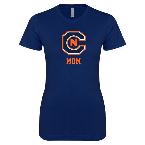  Next Level Womens Navy Boyfriend Tee - Mom