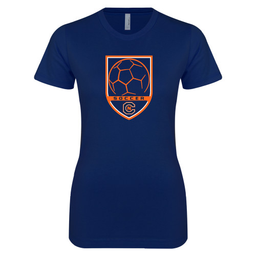 Carson Newman Next Level Womens Navy Boyfriend Tee