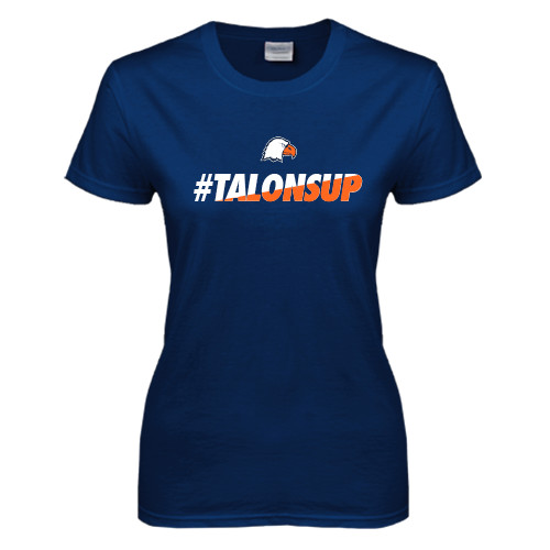  Womens Short Sleeve Navy Tee - #TalonsUp