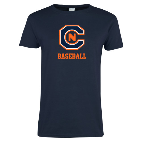  Womens Short Sleeve Navy Tee - Baseball