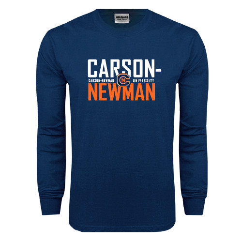  Navy Long Sleeve T-Shirt - Carson Newman Stacked