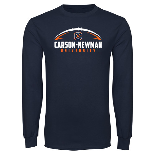  Navy Long Sleeve T-Shirt - Carson-Newman Football Stacked