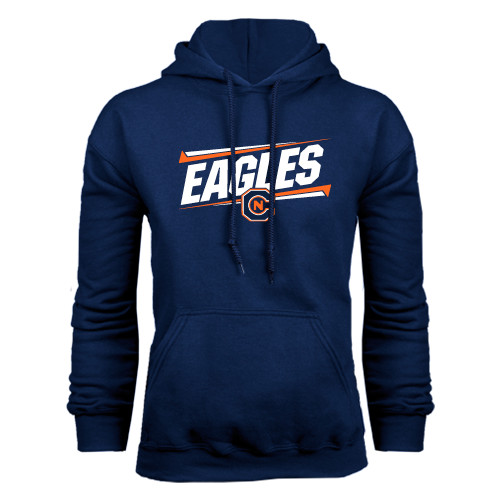  Navy Fleece Hoodie - Eagles Slanted w/ Logo