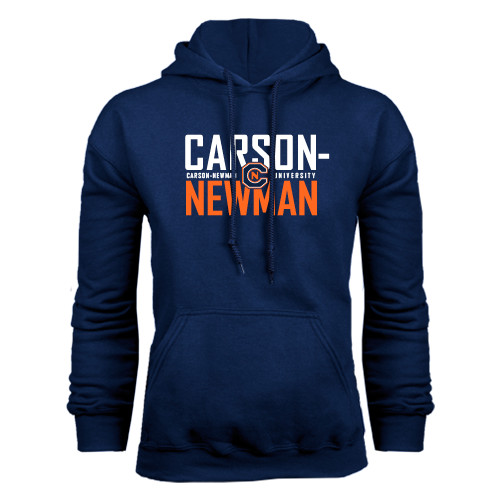  Navy Fleece Hoodie - Carson Newman Stacked