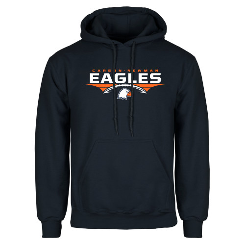  Navy Fleece Hoodie - Carson-Newman Eagles Football Stacked