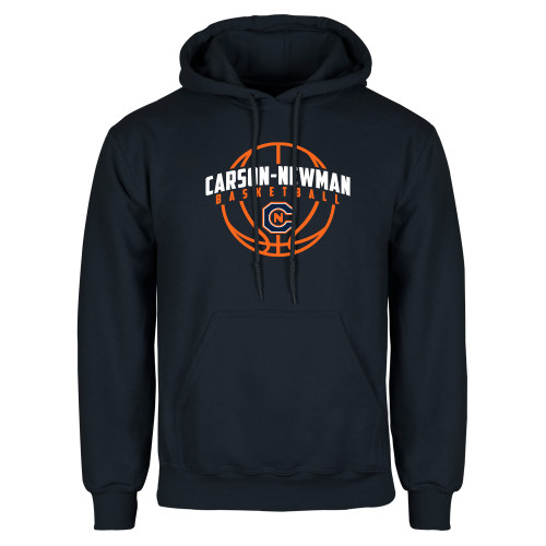  Navy Fleece Hoodie - Carson-Newman Basketball Arched w/ Ball