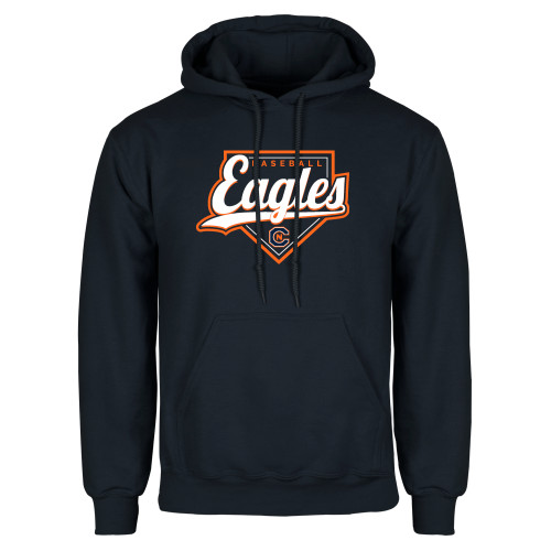  Navy Fleece Hoodie - Eagles Baseball Diamond w/ Script