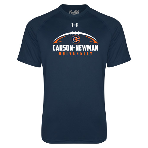  Under Armour Navy Tech Tee - Carson-Newman Football Stacked