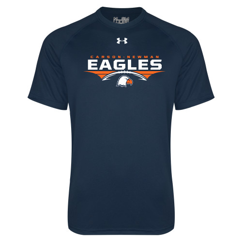  Under Armour Navy Tech Tee - Carson-Newman Eagles Football Stacked