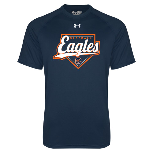  Under Armour Navy Tech Tee - Eagles Baseball Diamond w/ Script