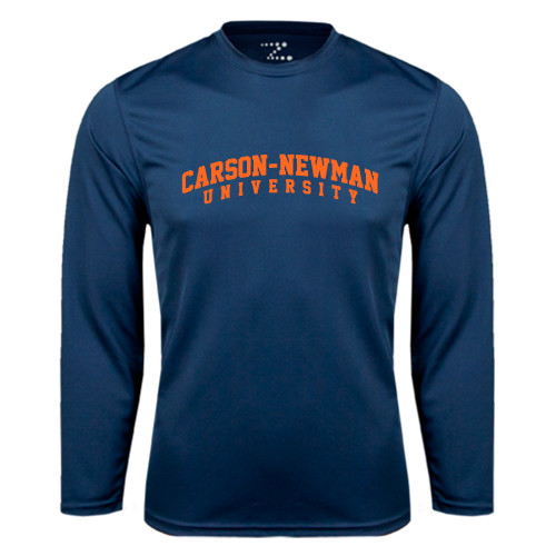  Navy Performance Long Sleeve Shirt - Arched Carson-Newman University