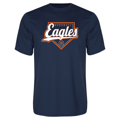  Navy Performance Tee - Eagles Baseball Diamond w/ Script