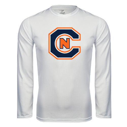  White Performance Long Sleeve Shirt - Official Logo