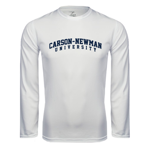  White Performance Long Sleeve Shirt - Arched Carson-Newman University