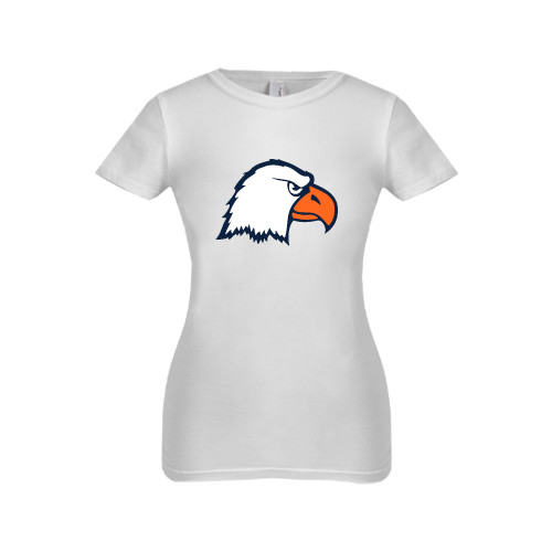  Next Level Girls White Fashion Fit T Shirt - Eagle Head