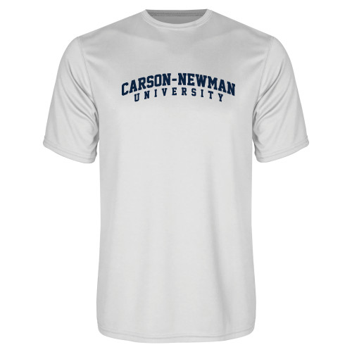  White Performance Tee - Arched Carson-Newman University