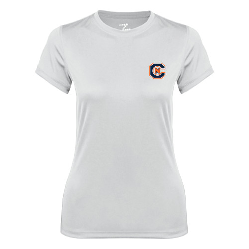 Womens White Performance Tee - Official Logo