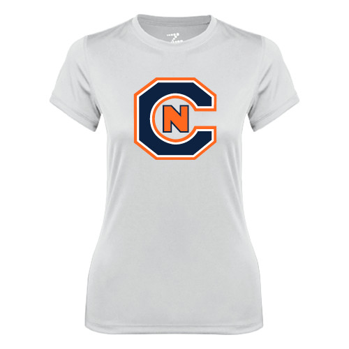  Womens White Performance Tee - Official Logo