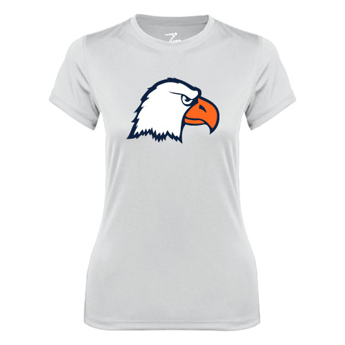  Womens White Performance Tee - Eagle Head