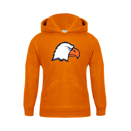  Youth Orange Fleece Hoodie - Eagle Head
