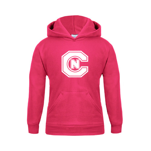  Youth Hot Pink Fleece Hoodie - Official Logo