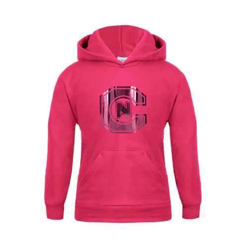  Youth Hot Pink Fleece Hoodie - Official Logo Foil