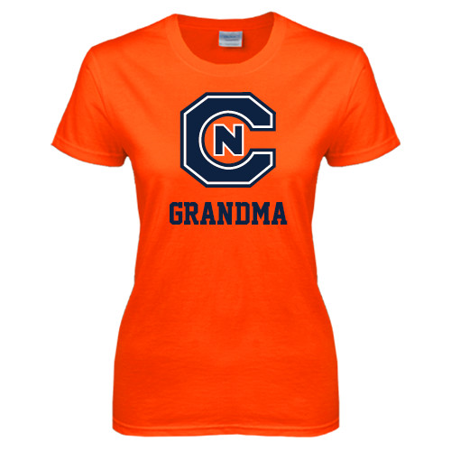 Womens Orange Short Sleeve Tee - Grandma